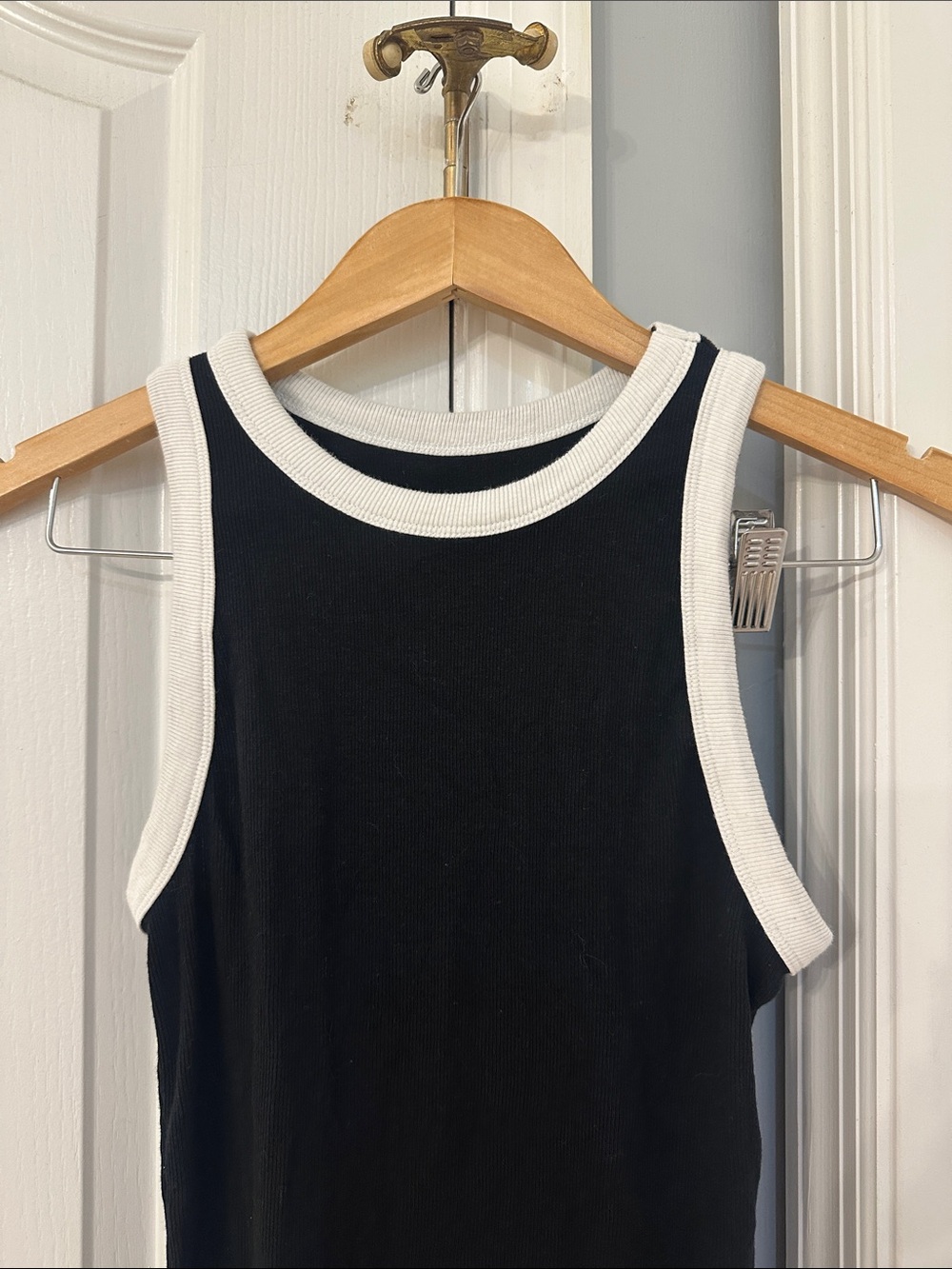 a new day Black Tank Top with White Trim - Picture 2 of 5